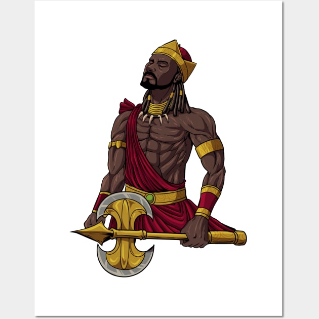 God of the Yoruba religion - Shango Wall Art by Modern Medieval Design